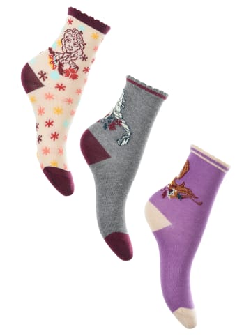 Disney Frozen 3er-Set: Socken Strümpfe in Mehrfarbig