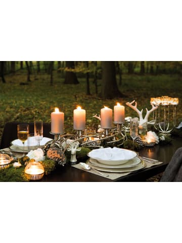 Fink Adventskranz Corona silberfarben - (H) 14 cm