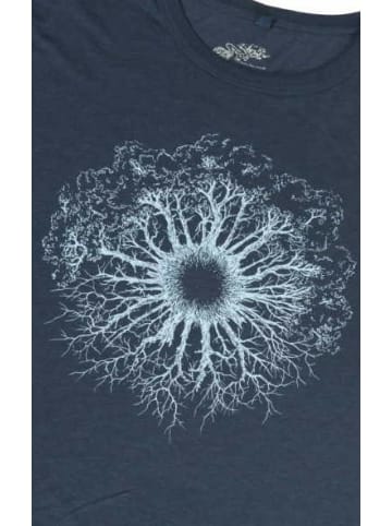Life-Tree Rundhals T-Shirt für Herren in blau