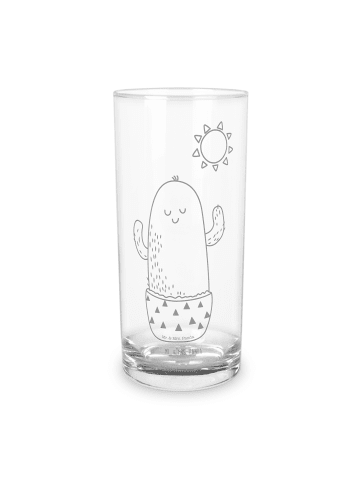 Mr. & Mrs. Panda Wasserglas Kaktus Sonne ohne Spruch in Transparent