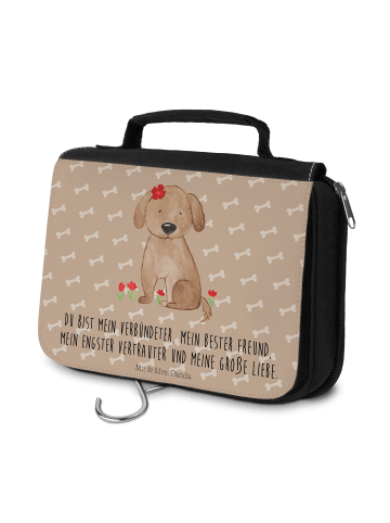 Mr. & Mrs. Panda Kulturtasche Hund Dame mit Spruch in Hundeglück