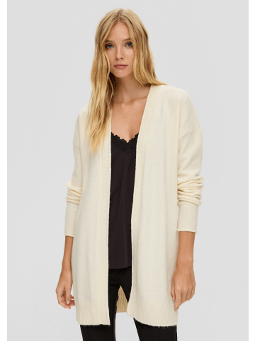 QS Strickjacke langarm in Creme