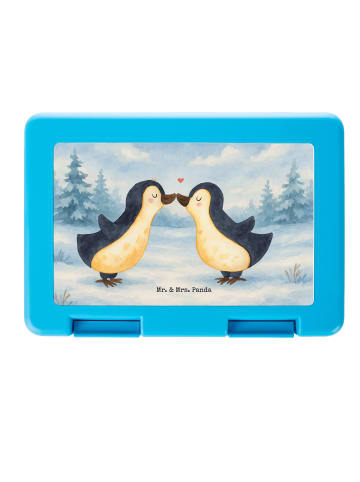 Mr. & Mrs. Panda Brotdose Pinguin Liebe Design ohne Spruch in Weiß