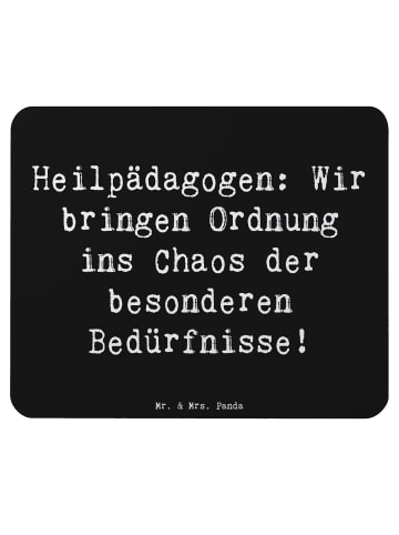 Mr. & Mrs. Panda Mauspad Spruch Heilpädagogin Chaosordnung mit S... in Schwarz