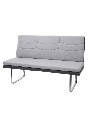 MCW Set 2x Esszimmerstuhl mit Armlehne und Sitzbank G54, Grau Bank 160cm