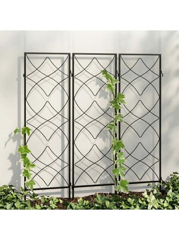 6x Rankgitter in Schwarz - (B)31 x (H)122 cm