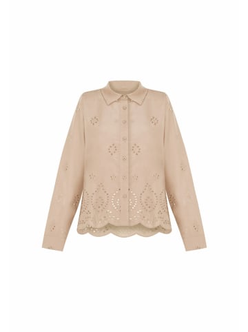 Freshlions Langarmbluse Kate in Beige
