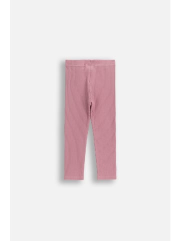 Coccodrillo Gerippte Leggings mit langem Hosenbein in gedämpftes Rosa