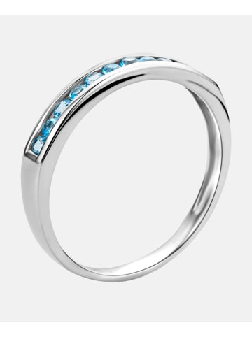 Diamant L'éternel Ring aus 375 Weißgold mit Topas