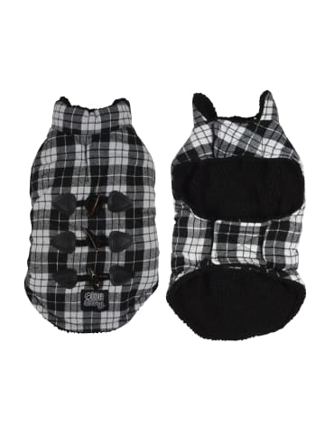 dynamic24 Hunde Mantel Teddyfleece Winterjacke in Schwarz