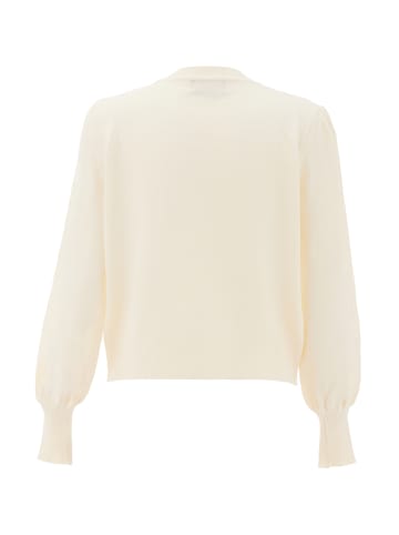 NAEMI Damen Strickjacke in Wollweiss