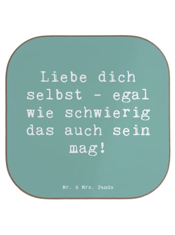Mr. & Mrs. Panda Deko-Untersetzer Spruch Selbstakzeptanz Liebe m... in Meeresbrise