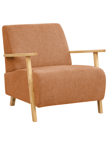 Beliani Sessel LESJA in Orange/Braun - (W) 77 x (H) 79 x (L) 90 cm