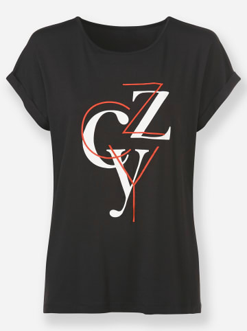 Heine Shirt in schwarz-ecru-bedruckt
