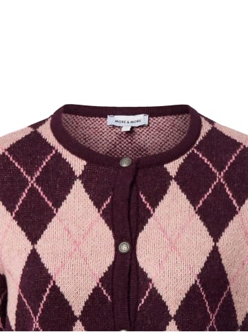 More & More Strickjacke in altrosa aubergine - 0001