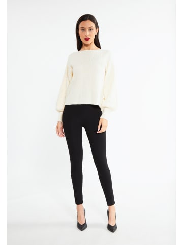 faina Damen Strickpullover in Wollweiss