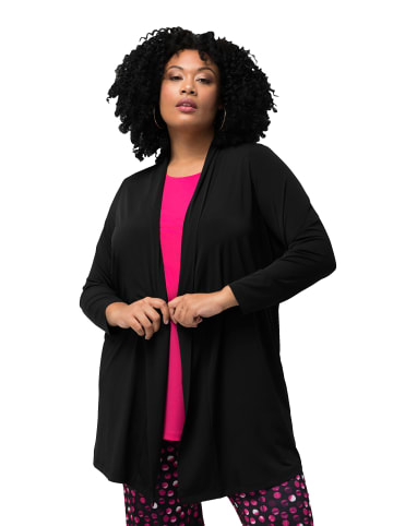 Ulla Popken Shirtjacke in schwarz