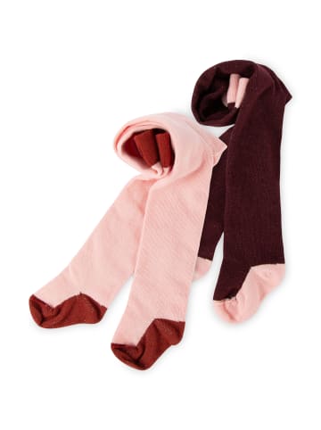 Sigikid Strumpfhosen 2er Set Autumn-Forest in rot/rosa