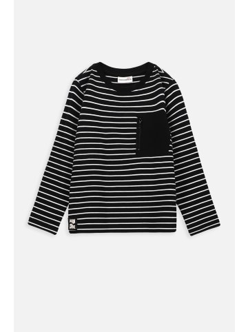 Coccodrillo Langärmeliges T-shirt in schwarz
