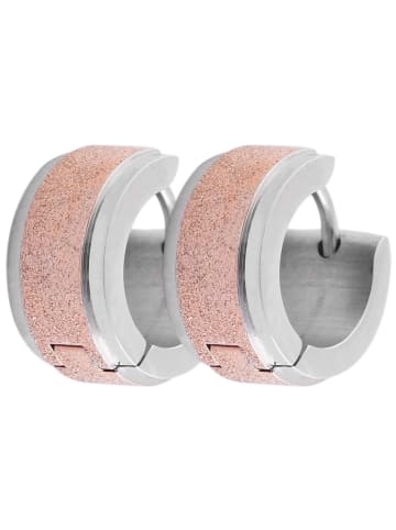 Adeliás Damen Edelstahl Ohrringe Creolen in roségold