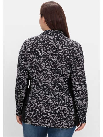 sheego Druckbluse in schwarz-weiß-gemustert