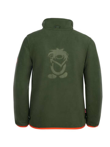 Trollkids Fleece Jacke "Oppdal XT" in Waldgrün/Marineblau