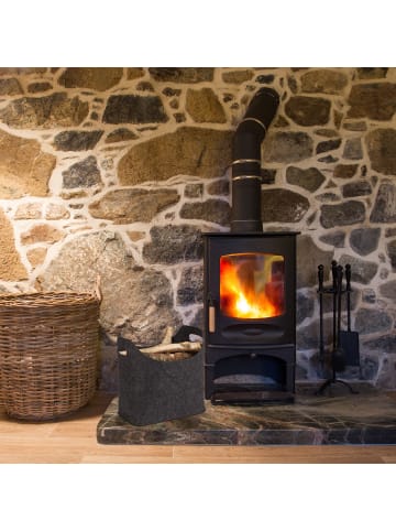 relaxdays 3x Filztaschen in Anthrazit - (B)40 x (H)39,5 x (T)23 cm