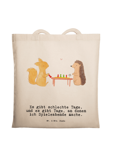 Mr. & Mrs. Panda Strandtasche Eichhörnchen Gesellschaftsspiele m... in Creme