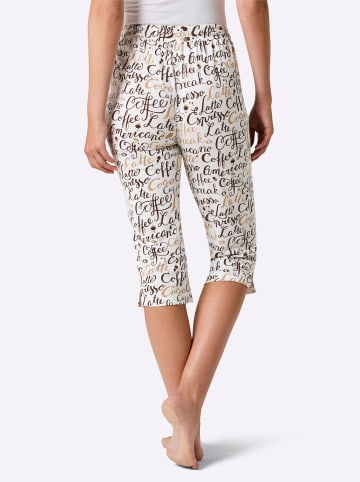 WITT WEIDEN Capri-Hose in ecru-schoko-bedruckt