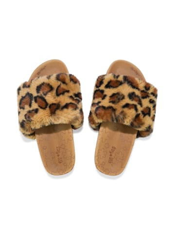 Flip Flop Hausschuh "pool*leo fur" in braun