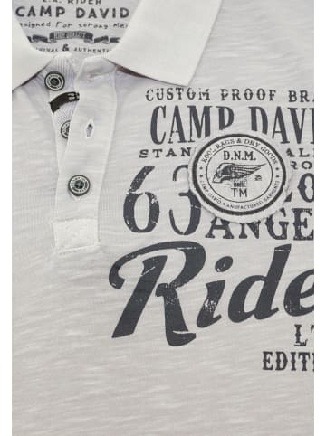 CAMP DAVID  Poloshirt 'Road Rebel' in hellgrau