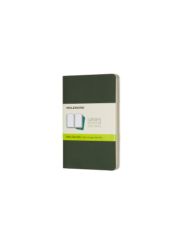 Moleskine Notizhefte 3er Set, mit Kartoneinband, Blanko "Cahier" in Myrtengrün