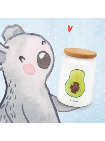 Mr. & Mrs. Panda Frischhaltedosen Avocado Kern ohne Spruch in Weiß