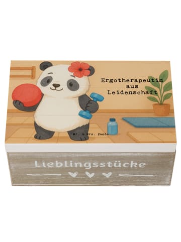 Mr. & Mrs. Panda Holzkiste Ergotherapeutin Leidenschaft Design m... in Weiß
