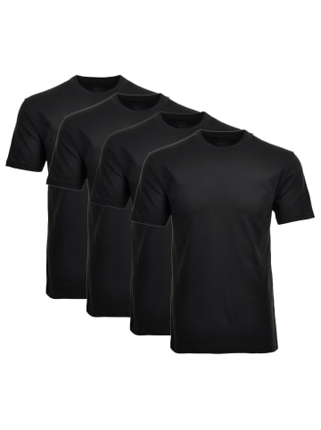 Ragman T-Shirt 4er Pack in Schwarz