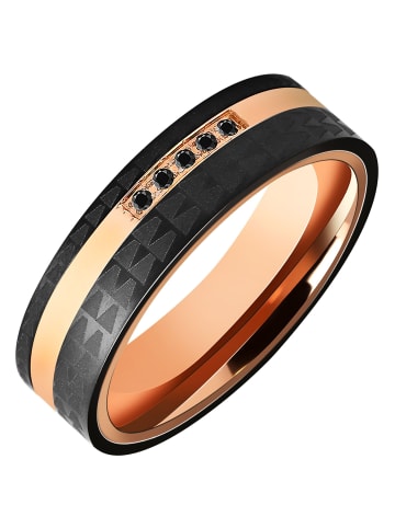 Adeliás Damen Ring aus Edelstahl mit Strass Steinchen in gold