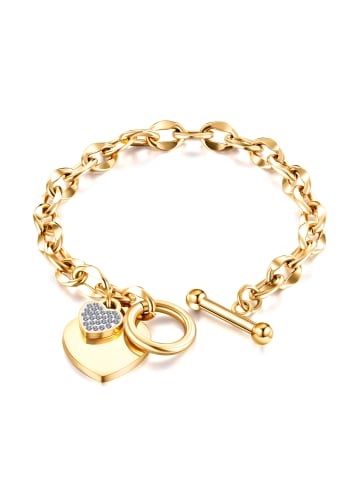 collezione alessandro Armband " Strassherz " in golden