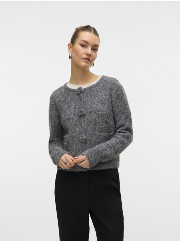 Vero Moda Strickjacke in Medium Grey Melange