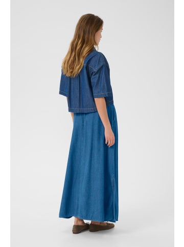 Kaffe Rock KAluise Regular fit in Dark Blue Chambray