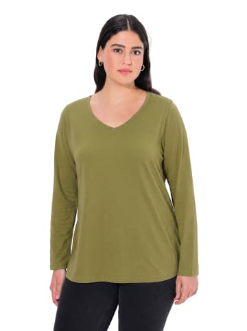 Ulla Popken Shirt in avocado grün