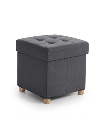 relaxdays Hocker in Dunkelgrau - (B)38 x (H)38 x (T)38 cm
