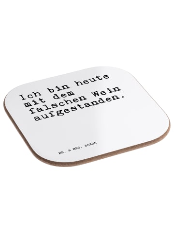 Mr. & Mrs. Panda Tischuntersetzer Ich bin heute mit... mit Spruch in Weiß