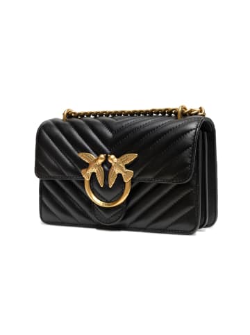 Pinko Schwarz Leder Love Ein Mini Schulter Tasche