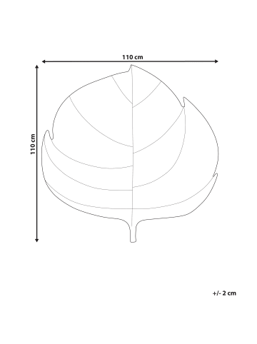 Beliani Krabbelmatte OLIMP in Weiß - (W) 110 x (H) 3 x (L) 110 cm
