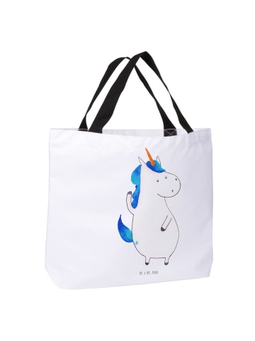 Mr. & Mrs. Panda Shopper Tasche Einhorn Mann ohne Spruch in Weiß