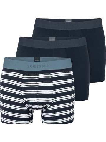 Schiesser 95/5 Baumwolle, Single-Jersey Pants 3er-Pack in marine