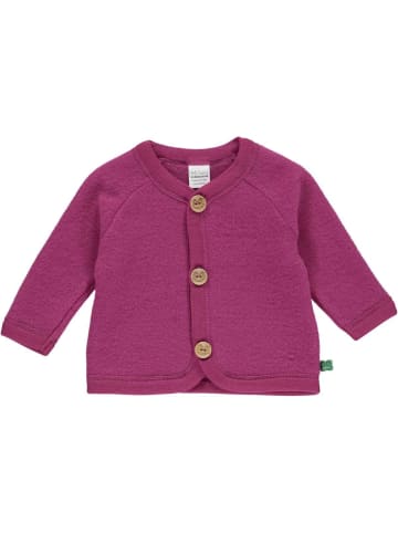 Fred´s World by GREEN COTTON Fleecejacke aus Merinowolle in Plum