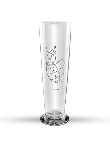 Mr. & Mrs. Panda Bierglas Biene Blume ohne Spruch in Transparent