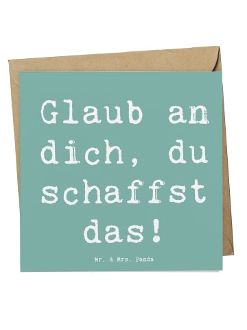 Mr. & Mrs. Panda Einladungskarte Spruch Schulanfang Glaube mit S... in Meeresbrise