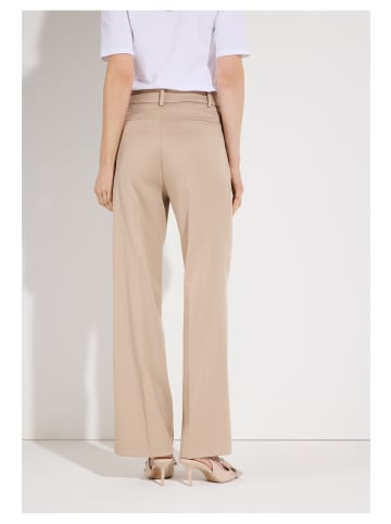 More & More fein strukturierte, weite Hose in beige